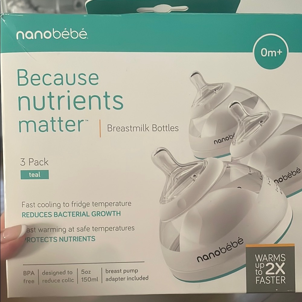 Brand new NanoBebe three pack breastmilk bottle